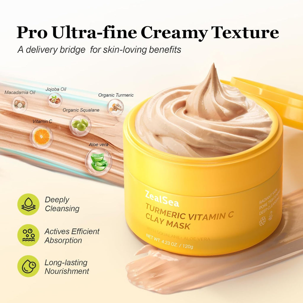 ZealSea Vitamin C American Kaolin Clay Mask with Turmeric