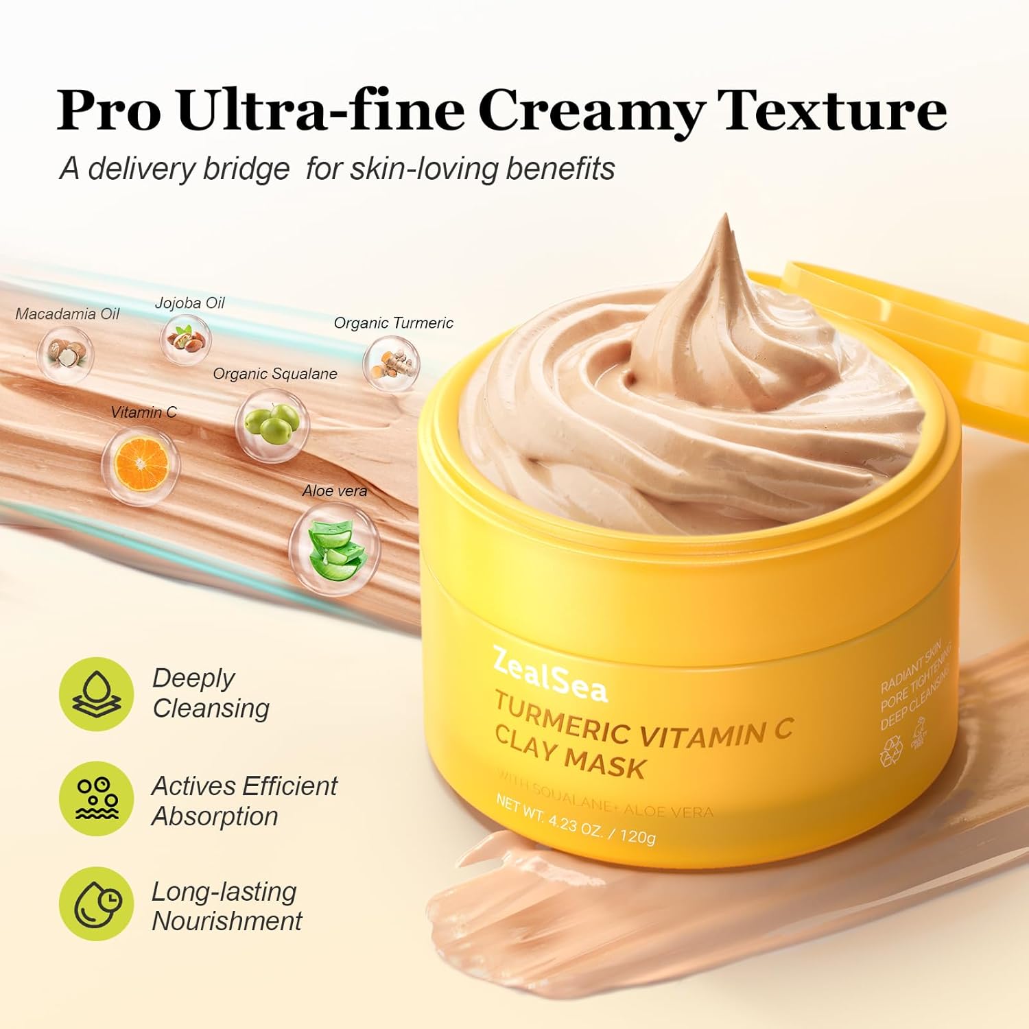 ZealSea Vitamin C American Kaolin Clay Mask with Turmeric