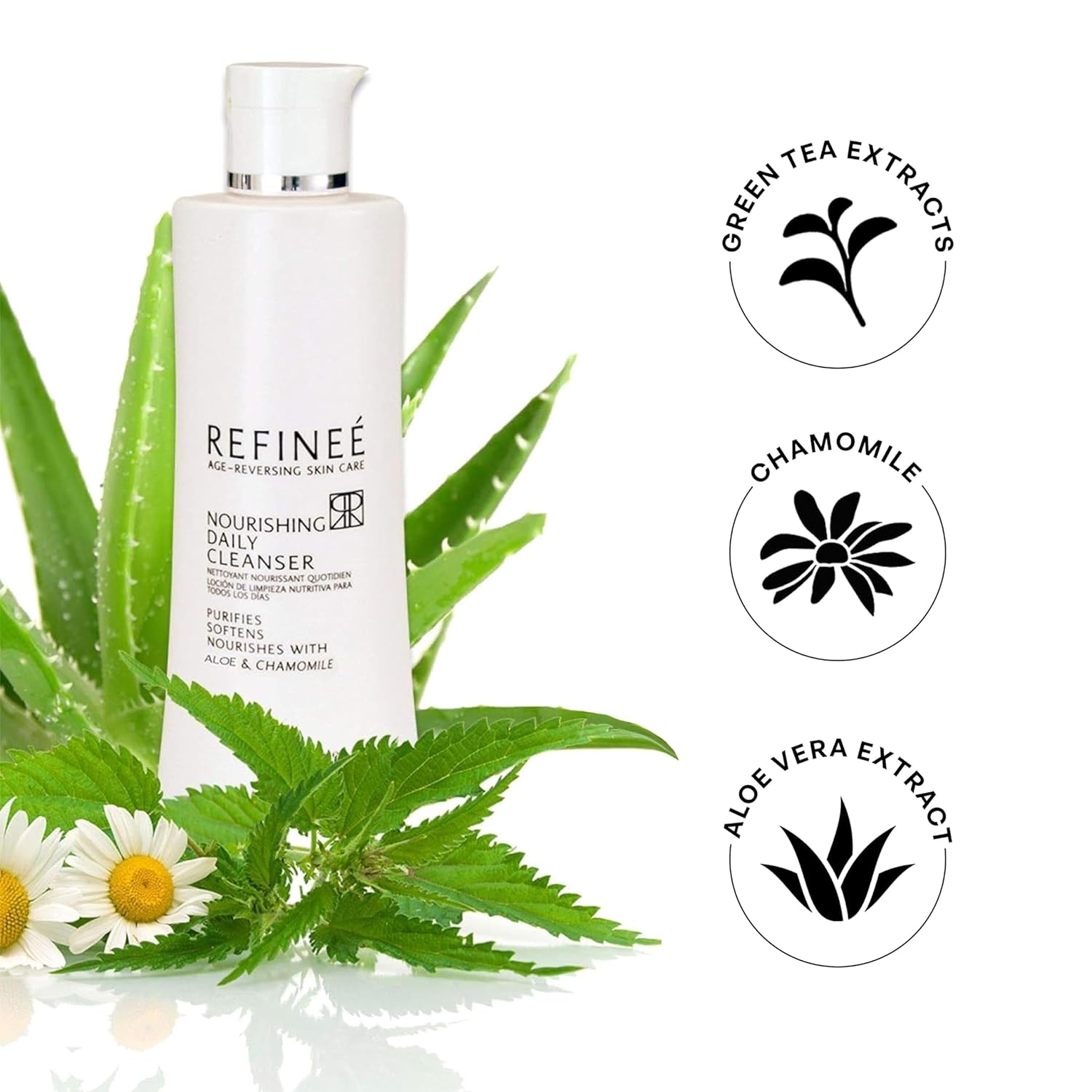 Refinee Daily Nourishing Green Tea & Chamomile Face Cleanser
