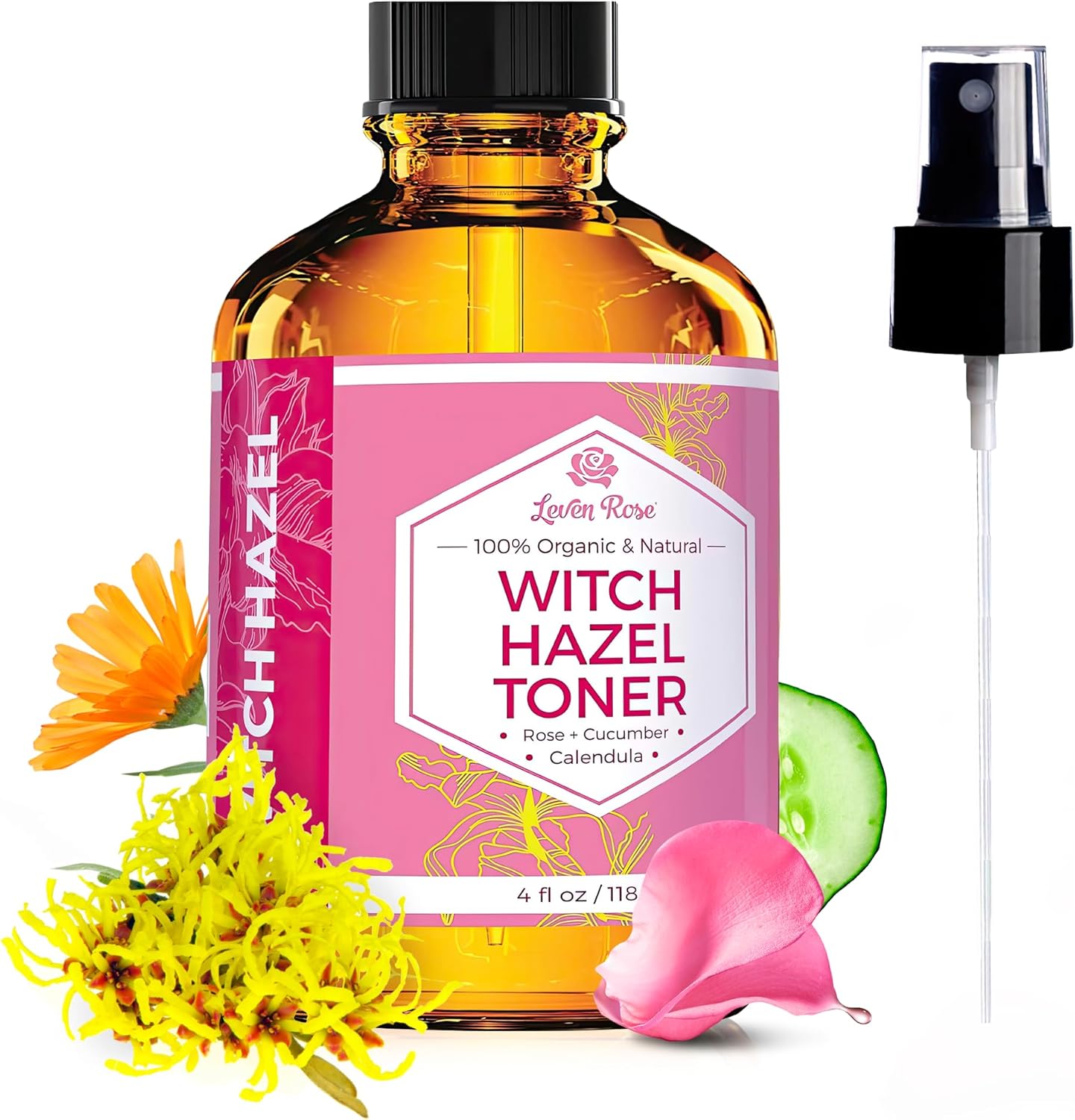 Witch Hazel Alcohol-Free Toner by Leven Rose