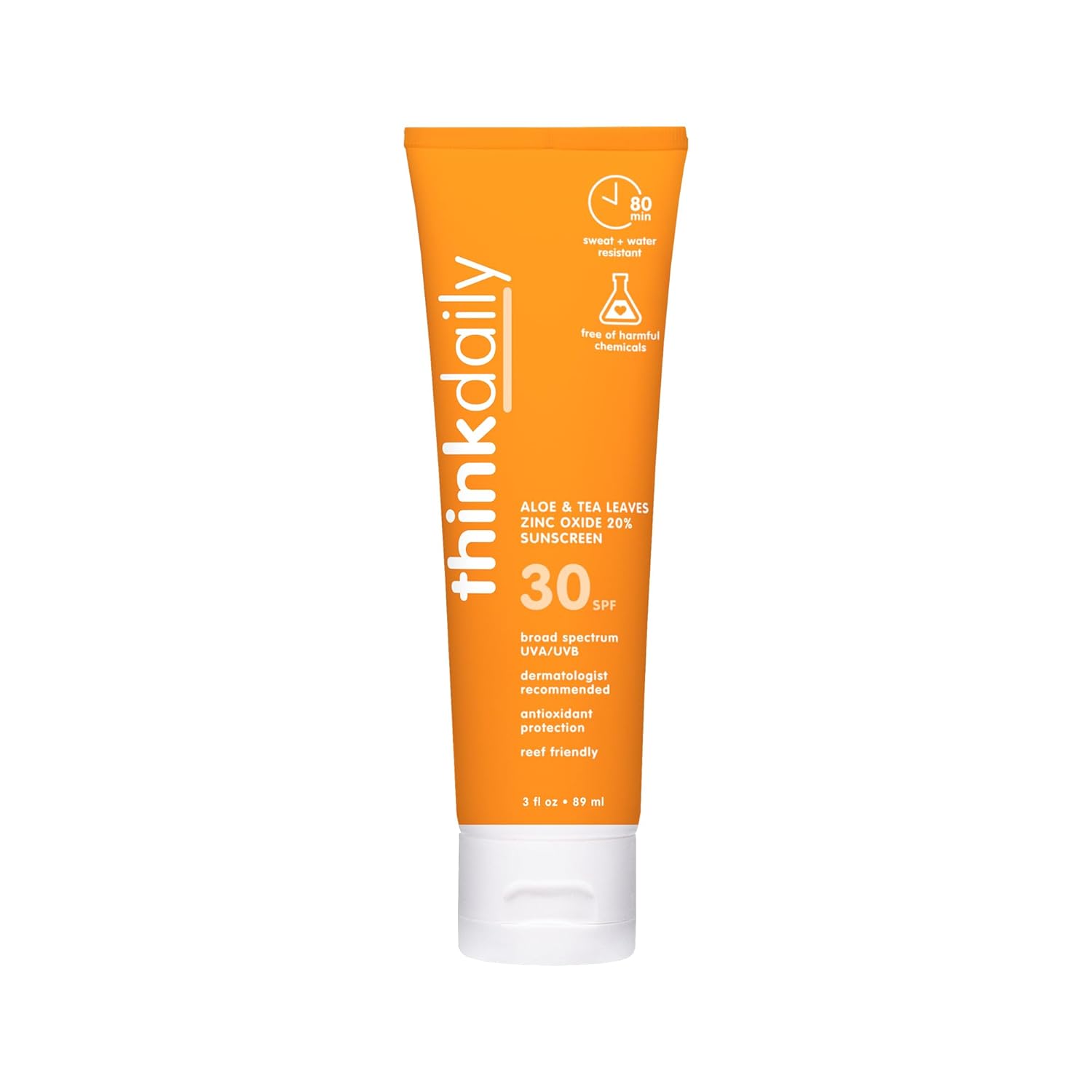 Think Aloe & Tea Leaves SPF 30 Mineral Sunscreen Lotion