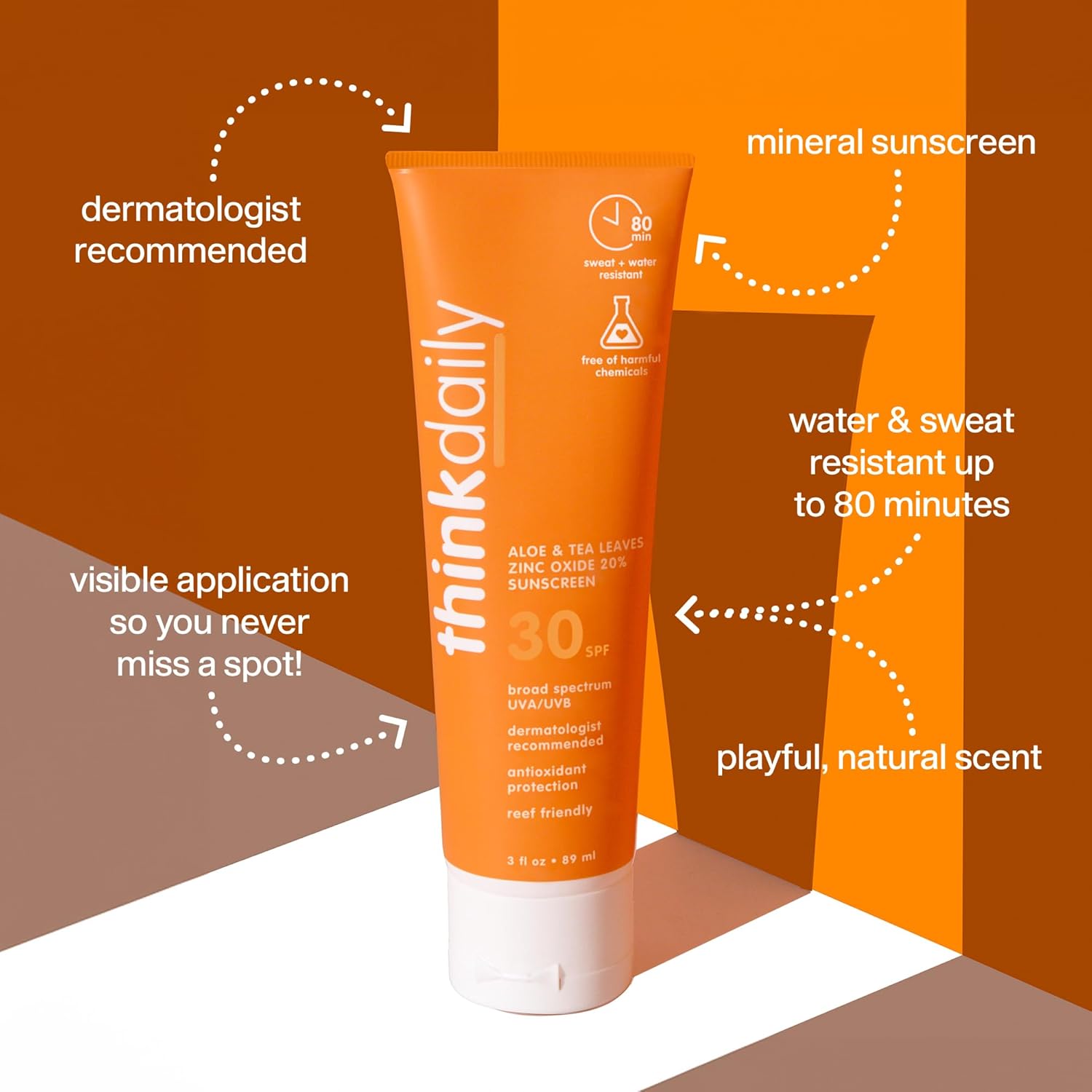 Think Aloe & Tea Leaves SPF 30 Mineral Sunscreen Lotion
