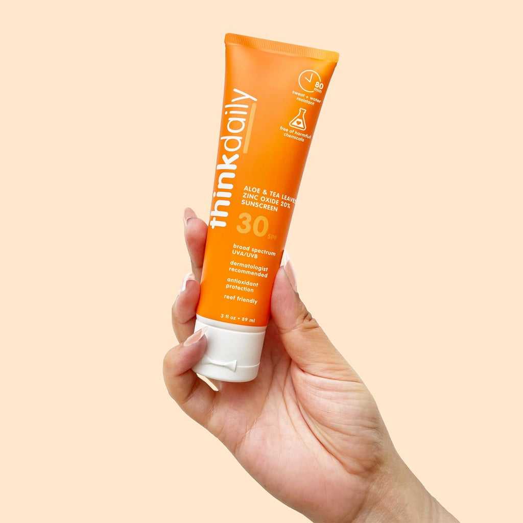 Think Aloe & Tea Leaves SPF 30 Mineral Sunscreen Lotion