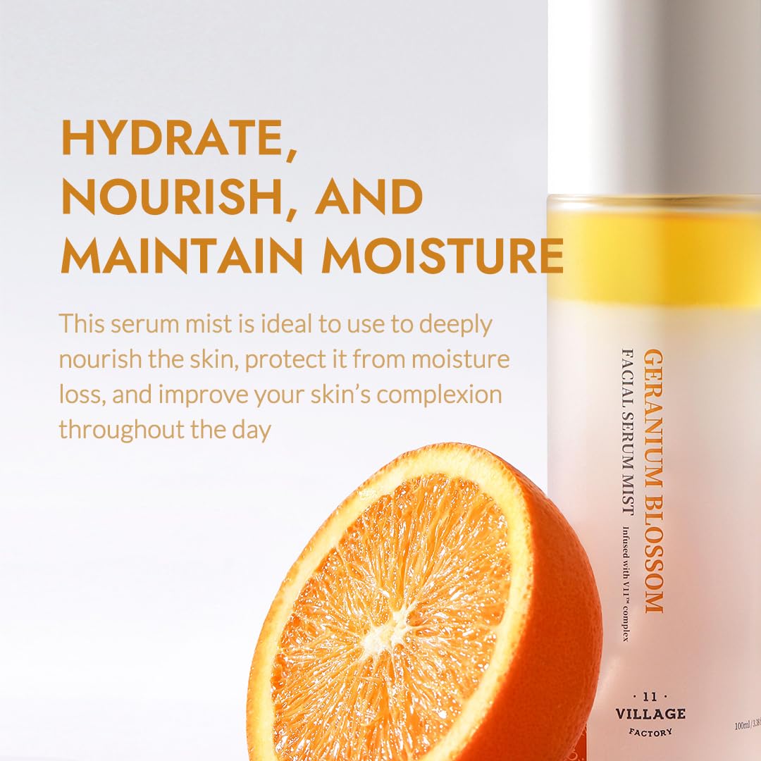 VILLAGE11FACTORY Fresh Dewy Geranium Blossom Facial Serum Mist